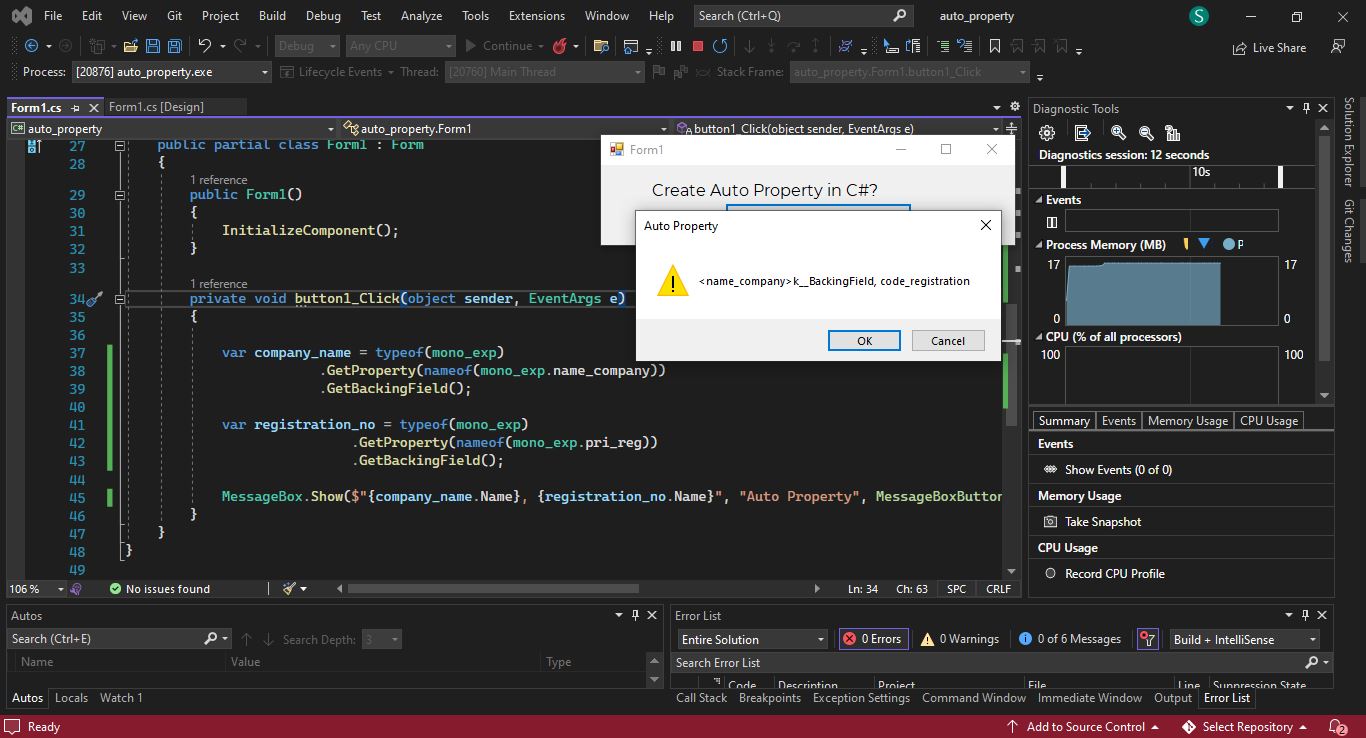 Create the Auto Property in C Delft Stack